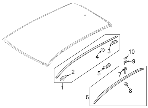 2024 Mazda CX-30 Exterior Trim - Roof Diagram 2