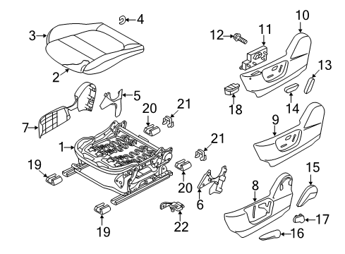 2016 Mazda 6 Driver Seat Components