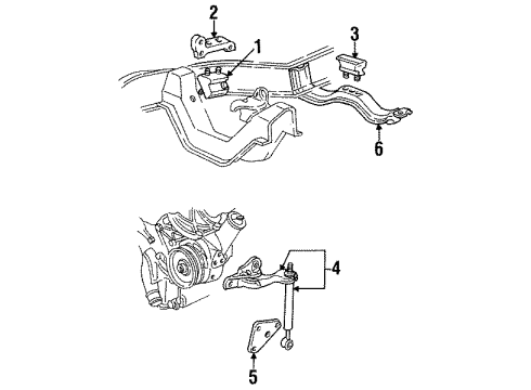 1992 Mazda Navajo Engine & Trans Mounting Diagram