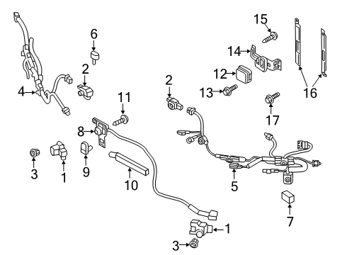 2019 Mazda 6 Electrical Components - Front Bumper Diagram