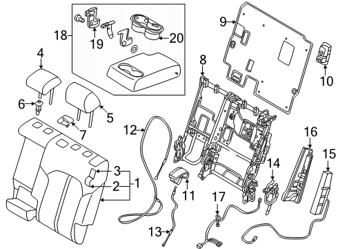 2025 Mazda CX-90 Second Row Seats Diagram 3