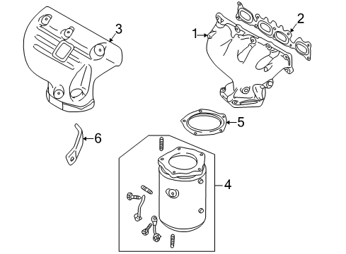 2000 Mazda Protege Exhaust System Diagram 6