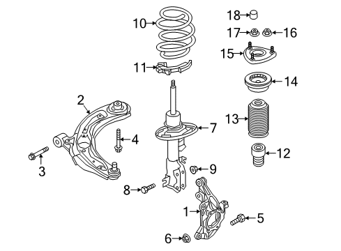 2016 Mazda CX-3 Front Suspension Components Diagram
