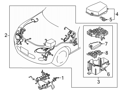 2008 Mazda MX-5 Miata Electrical Components Diagram