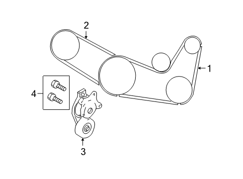 2010 Mazda 6 Belts & Pulleys Diagram