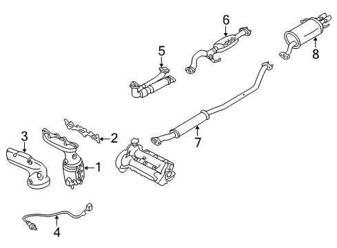 1999 Mazda Millenia Exhaust Components