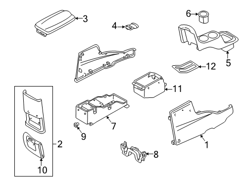 2003 Mazda Tribute Center Console Diagram 3