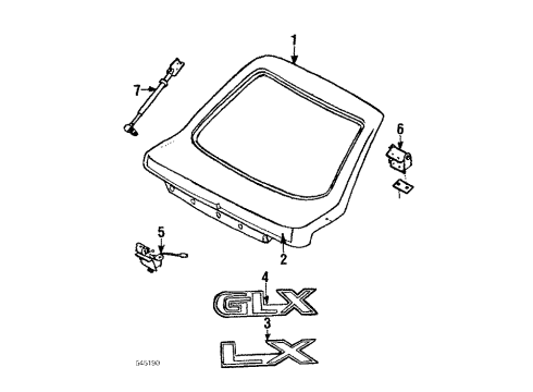 1985 Mazda 626 Gate & Hardware Diagram