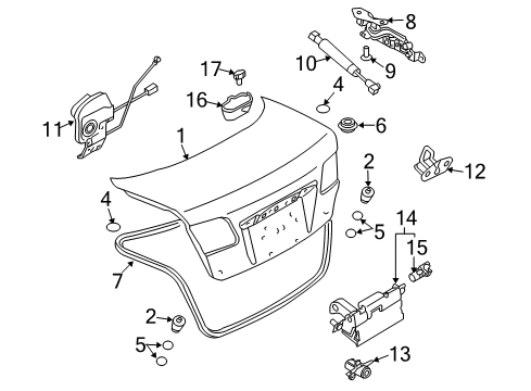 2004 Mazda 6 Trunk Diagram