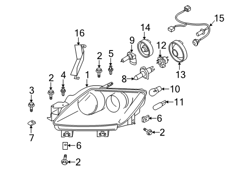 2012 Mazda CX-7 Combination Lamps Diagram