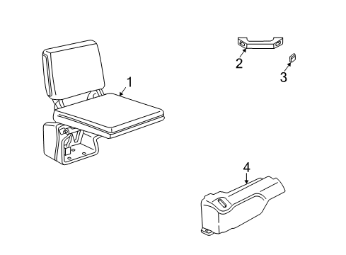 2004 Mazda B2300 Rear Seat Components
