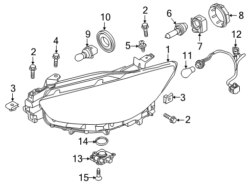 2013 Mazda CX-5 Headlamps Diagram 2