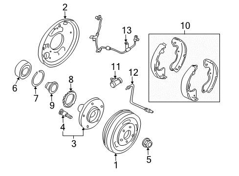 2008 Mazda Tribute Rear Brakes Diagram