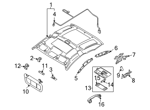 2004 Mazda RX-8 Interior Trim - Roof