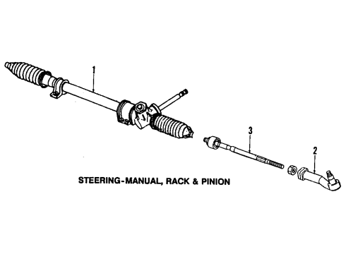 1993 Mazda Miata Steering Gear & Linkage Diagram 3