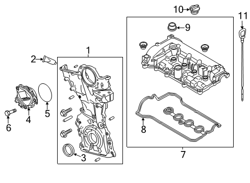 2019 Mazda 6 Valve & Timing Covers Diagram