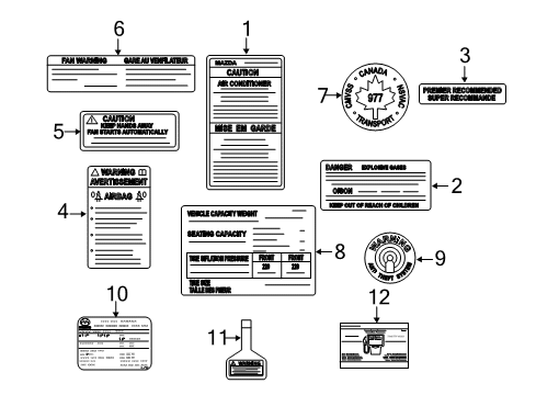 2004 Mazda RX-8 Information Labels