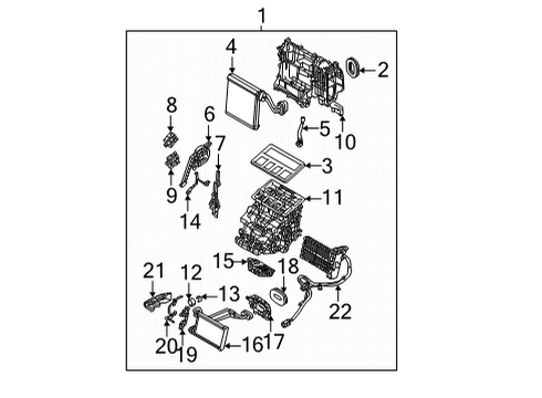 2023 Mazda MX-30 EV A/C Evaporator & Heater Components Diagram