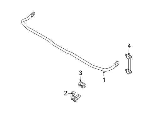 2007 Mazda 5 Stabilizer Bar & Components Diagram 4