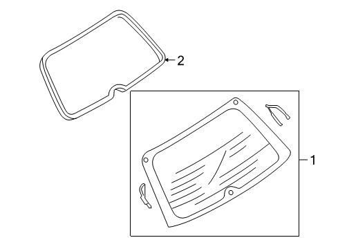 2004 Mazda 3 Glass - Lift Gate Diagram