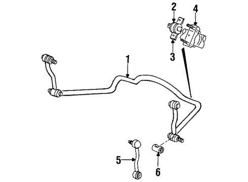 1996 Mazda B4000 Stabilizer Bar & Components Diagram 6