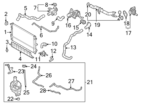 2025 Mazda CX-30 Radiator & Components Diagram