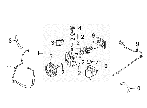 2005 Mazda 6 P/S Pump & Hoses Diagram 3