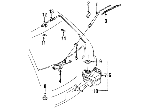 1994 Mazda 323 Wipers Diagram