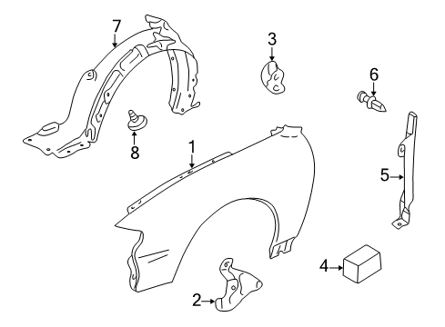 1999 Mazda Millenia Fender & Components