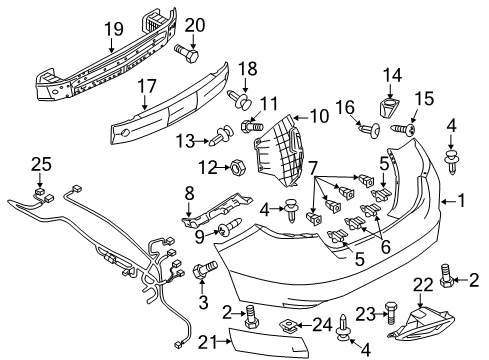 2010 Mazda 6 Bumper & Components - Rear Diagram 2