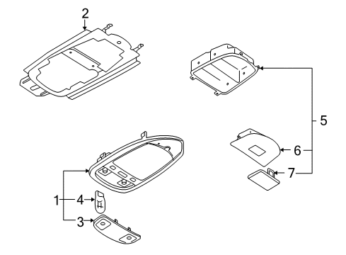 2002 Mazda MPV Overhead Console Diagram 2
