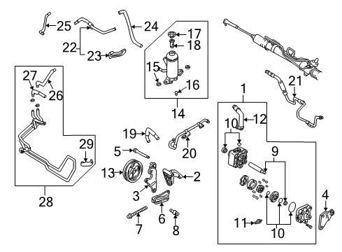 2002 Mazda 626 P/S Pump & Hoses Diagram 2