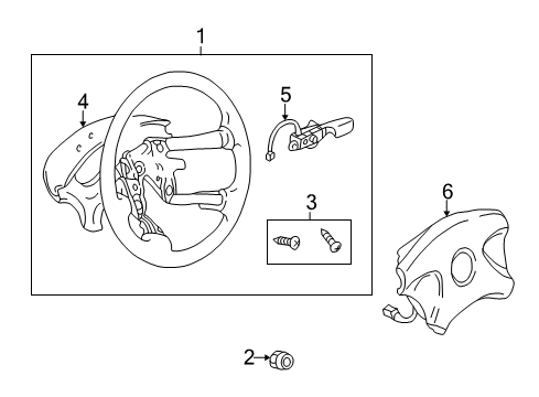 2001 Mazda Protege Steering Wheel & Trim Diagram