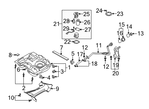2008 Mazda CX-9 Fuel Gauge Diagram for TD13-60-960