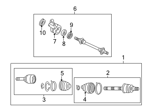 2001 Mazda 626 Drive Axles - Front Diagram 2