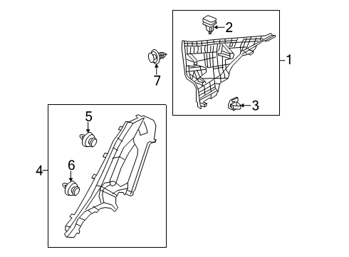 2025 Mazda 3 Interior Trim - Quarter Panels Diagram 2