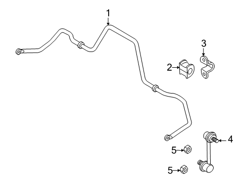 2010 Mazda CX-9 Stabilizer Bar & Components Diagram 4