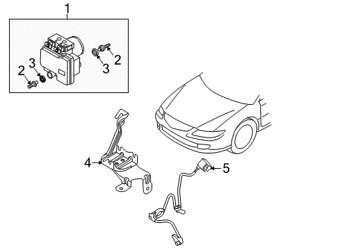 2005 Mazda 6 ABS Control Unit Diagram for GNYA-43-7A0