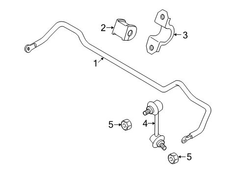2009 Mazda CX-9 Stabilizer Bar & Components Diagram 5