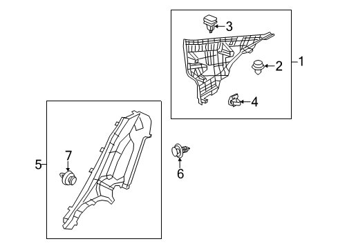 2014 Mazda 3 Interior Trim - Quarter Panels