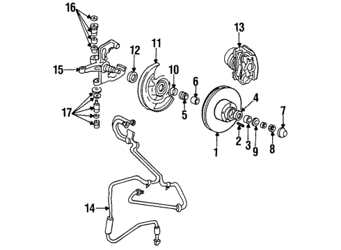 1996 Mazda B4000 Front Brakes Diagram