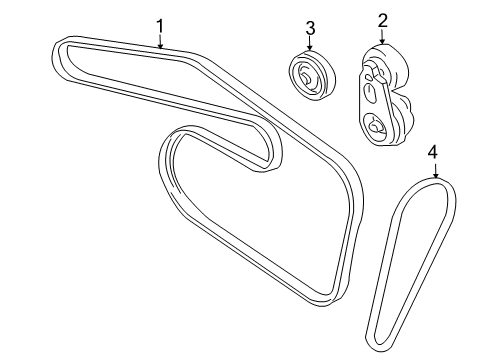 2008 Mazda Tribute Belts & Pulleys - Belts Diagram 3