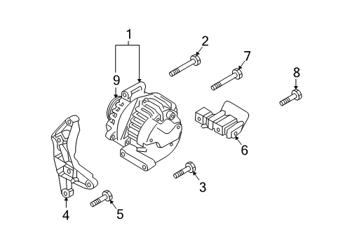 2004 Mazda 6 Mount Bracket Diagram for AJ03-18-371