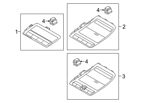 2023 Mazda 3 Box, Overhead Console Diagram for K617-69-97YA-75