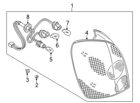 2002 Mazda Protege5 Combination Lamps Diagram