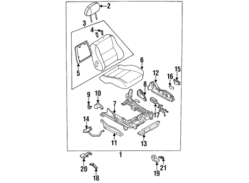 1995 Mazda 626 Seat Components
