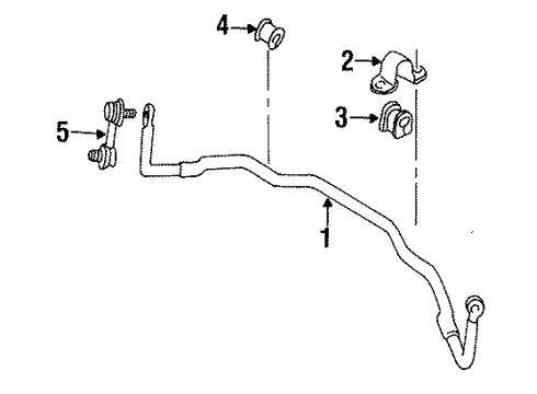 1997 Mazda Protege Stabilizer Bar & Components Diagram 2