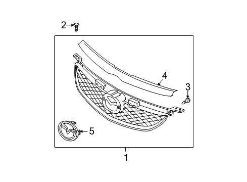 2004 Mazda 6 Emblem Diagram for GG2A-51-731