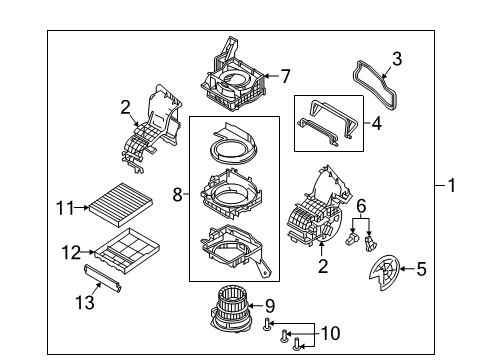 2023 Mazda CX-9 A/C & Heater Control Units Diagram