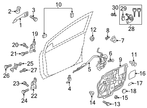 2012 Mazda 5 Front Door Diagram